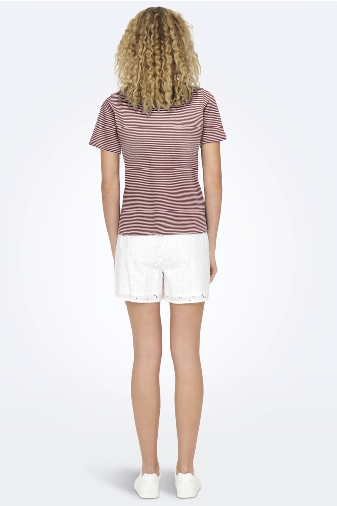 JDYPISA S/S PRINT TOP JRS NOOS 15298612 CABERNET/CD STRIPES